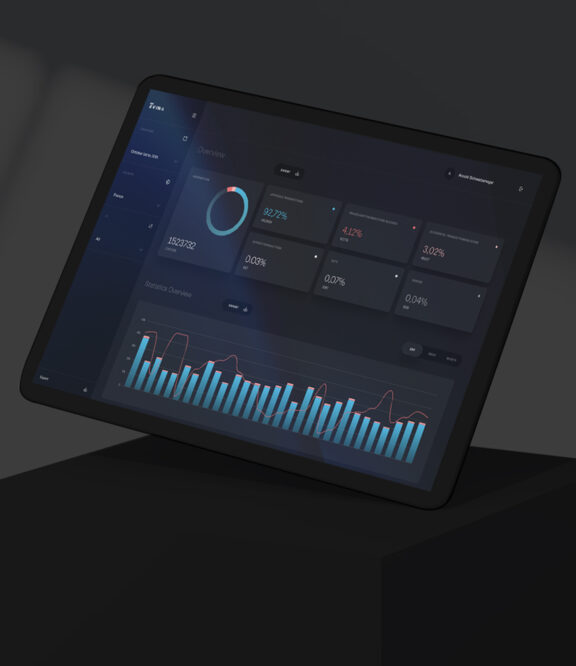 Tablet using the Evina app